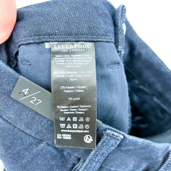 LIVERPOOL Women's Pintuck Trouser Jeans US 4 27 Blue Sturgis Midrise NWT - Picture 13 of 13